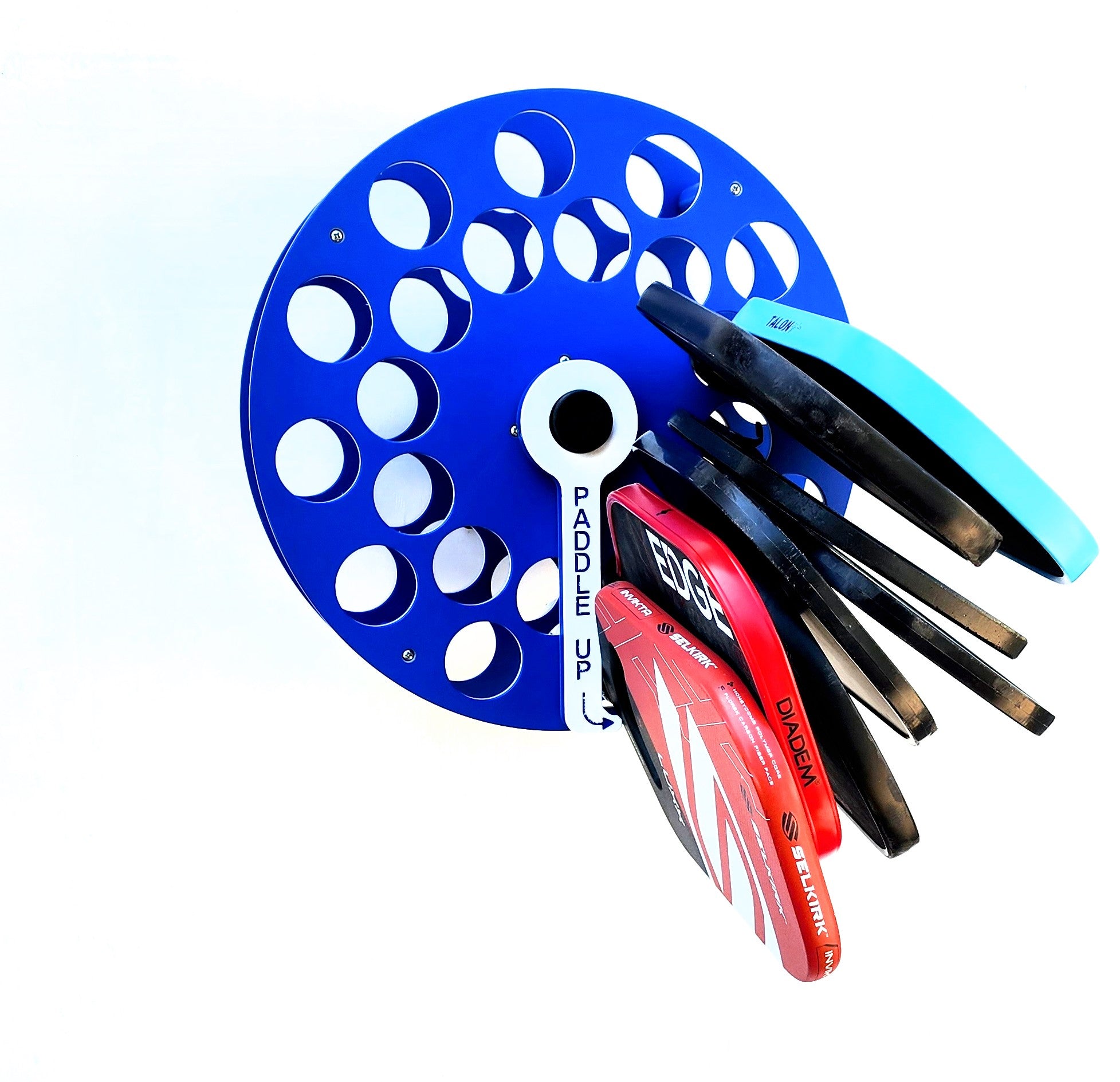 Blue Pickleball Paddle Wheel